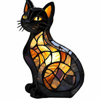 Cat Resin LED Statue, Decorative Night Light, Home Decor