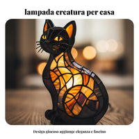 Cat Resin LED Statue, Decorative Night Light, Home Decor