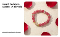 flower crystal Gourd Hand String, Red flower Beads, Elegant fortunate decoration, Modern Chinese design