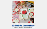 Fruit Cartoon Sticky Notes, Cute Irregular Notepad, Red Fruit Design, Planner, Random Style
