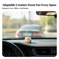 Cute Resin Animal Dashboard Decor, Desktop Ornament, Sleeping Pig, Random Design