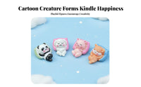 Cute Resin Animal Dashboard Decor, Desktop Ornament, Sleeping Pig, Random Design