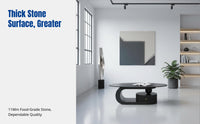 Modern Art Oval Coffee Table, Minimalist Luxury Design, Living Room Side Table, Designer Creative Set