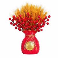 Chinese Style Red Lucky Bag, Festive Desktop Decoration, Money Pouch Decor, Housewarming, Random Color