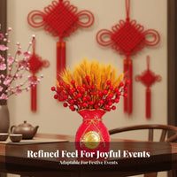 Chinese Style Red Lucky Bag, Festive Desktop Decoration, Money Pouch Decor, Housewarming, Random Color