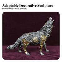Steampunk Resin Dog Figurine, Desktop Decor, Modern Creature Sculpture, PVC, Display Case, Random Design