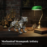 Steampunk Resin Dog Figurine, Desktop Decor, Modern Creature Sculpture, PVC, Display Case, Random Design