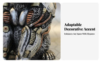Steampunk Resin Dog Figurine, Desktop Decor, Modern Creature Sculpture, PVC, Display Case, Random Design