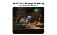 Steampunk Resin Dog Figurine, Desktop Decor, Modern Creature Sculpture, PVC, Display Case, Random Design