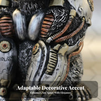 Steampunk Resin Dog Figurine, Desktop Decor, Modern Creature Sculpture, PVC, Display Case, Random Design