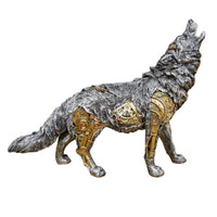 Steampunk Resin Dog Figurine, Desktop Decor, Modern Creature Sculpture, PVC, Display Case, Random Design