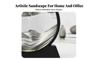 Moving Sand Art Decor, Flowing Sand Painting, Minimalist Glass Decor for Living Room, Office, Gift