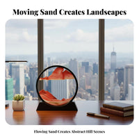Moving Sand Art Decor, Flowing Sand Painting, Minimalist Glass Decor for Living Room, Office, Gift