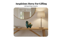 Money Horse Decor, Resin Wealth Figurine, Entryway, Living Room, Modern Chinese Design, Housewarming Gift
