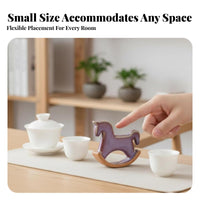 Ceramic Rocking Horse Tea Pet, Creative Desktop Decor, Cute Figurine, Housewarming Gift