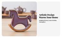 Ceramic Rocking Horse Tea Pet, Creative Desktop Decor, Cute Figurine, Housewarming Gift