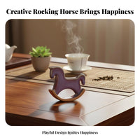 Ceramic Rocking Horse Tea Pet, Creative Desktop Decor, Cute Figurine, Housewarming Gift