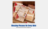 Blessing Sticky Notes, Pull-Out Design, Student Error Correction Pad, Chinese Style, Decorative Stationery