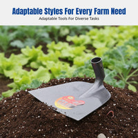 Hoe, Agricultural Tool, Tempered Manganese Steel, Durable, Weeding, Digging, Classic Design, Wide Head, Multipurpose