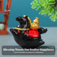 Modern Chinese Resin Horse Figurine, Creative Desktop Decor, Lucky Gift, Office & Car Decor