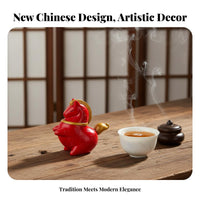 Modern Chinese Resin Horse Figurine, Creative Desktop Decor, Lucky Gift, Office & Car Decor
