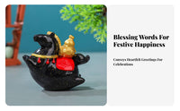 Modern Chinese Resin Horse Figurine, Creative Desktop Decor, Lucky Gift, Office & Car Decor
