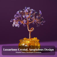 Crystal Money Tree, Handmade Glass Fortune Bowl, Home Decor, Wealth Attraction