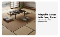 Polyester Sisal-Look Carpet, Entryway Rug, Japanese design, Living Room, Bedroom, Large Size, Anti-Slip