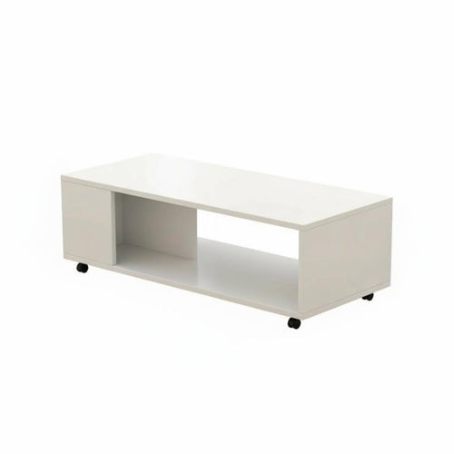 Simple Coffee Table, Cream Side Table, Modern, Space-Saving, Living Room