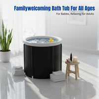Inflatable Foldable Bath Tub for Adults, Portable Bath Barrel for Home & Outdoor, Random Design