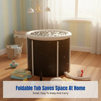 Inflatable Foldable Bath Tub for Adults, Portable Bath Barrel for Home & Outdoor, Random Design