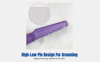 Stainless Steel Pet Needle Comb, Cat Dog Grooming, Removes Shedding and Mats, Self-Cleaning