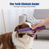 Stainless Steel Pet Needle Comb, Cat Dog Grooming, Removes Shedding and Mats, Self-Cleaning