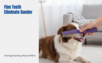 Stainless Steel Pet Needle Comb, Cat Dog Grooming, Removes Shedding and Mats, Self-Cleaning