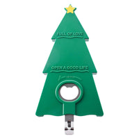 Christmas Tree Bottle Opener Green Color Kitchen Gadget Non Slip Grip Multifunctional for Bartenders, Picnic, Picnics, Barbecues