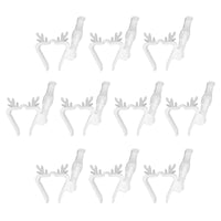 10 Pieces Christmas Light Gutter Clips Weather Resistant Holiday Accessory Universal Fit Neutral White Color for Parents, Adults