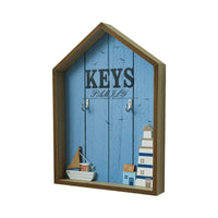 Wall Mounted Key Box Easy to Install Entryway Organizer Space Saving House Shape Look for Families, Adults, Mudroom, Kitchen